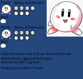 Kirby Customs - Kirby (Pokémon Red / Blue-Style)