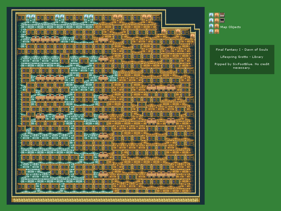 Final Fantasy 1: Dawn of Souls - Lifespring Grotto - Library