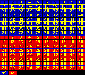 Player's Edge Plus (Series) - Keno Numbers