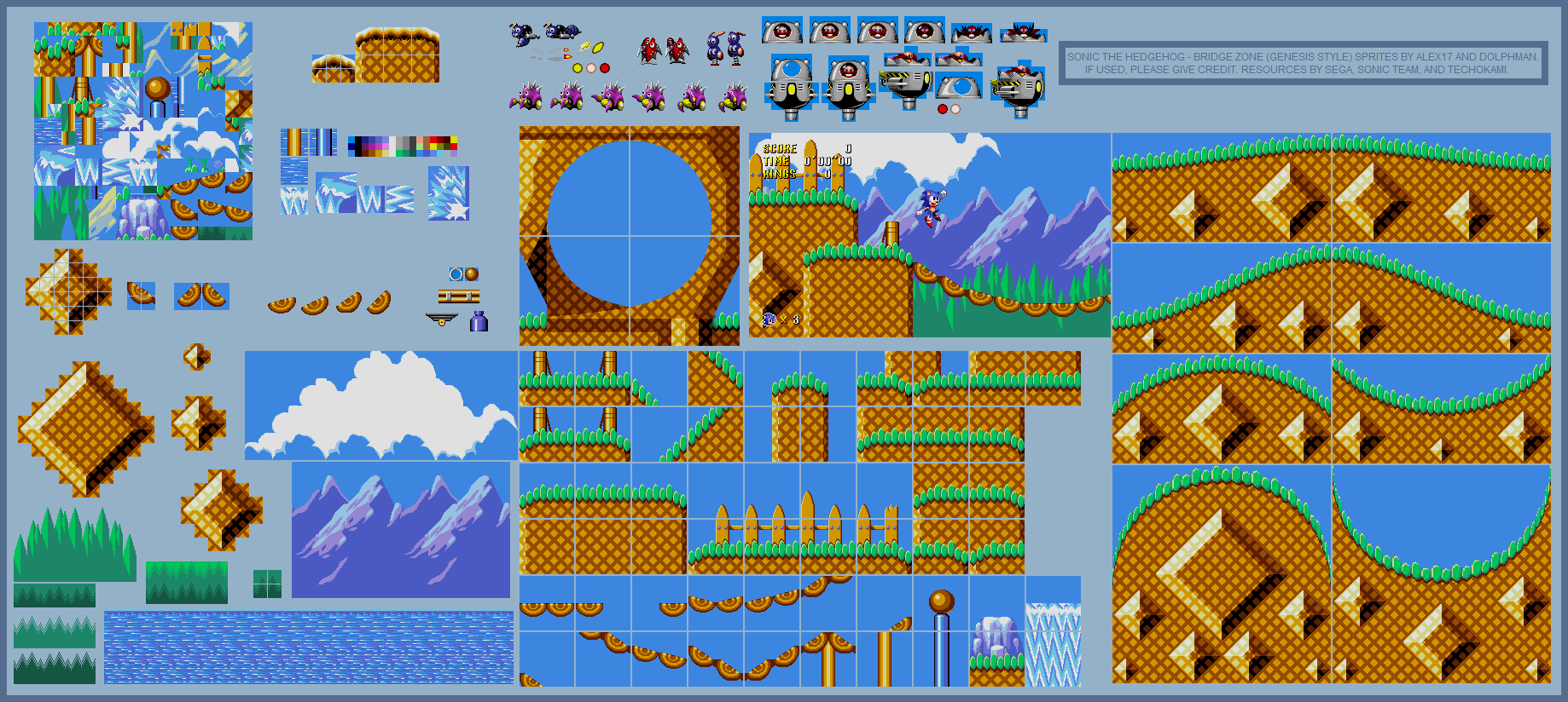 Sonic the Hedgehog Customs - Bridge Zone (Sonic Genesis-Style)