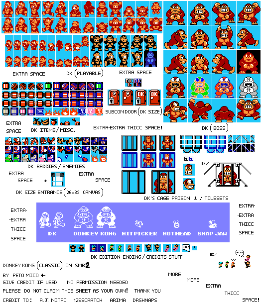 Donkey Kong Customs - Donkey Kong (Super Mario Bros. 2 NES-Style)