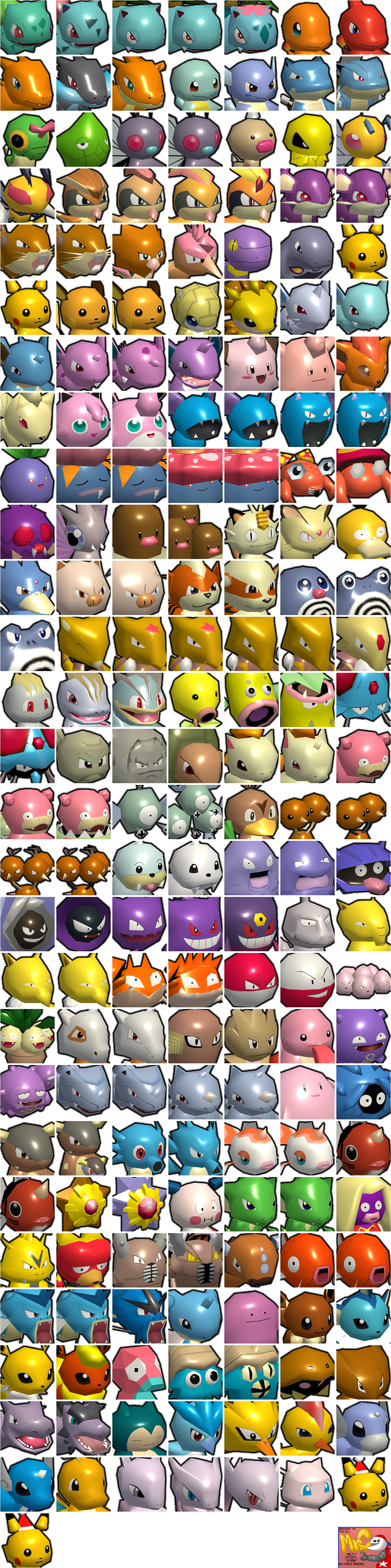 Pokémon Rumble Rush - Pokémon Icons (1st Generation)