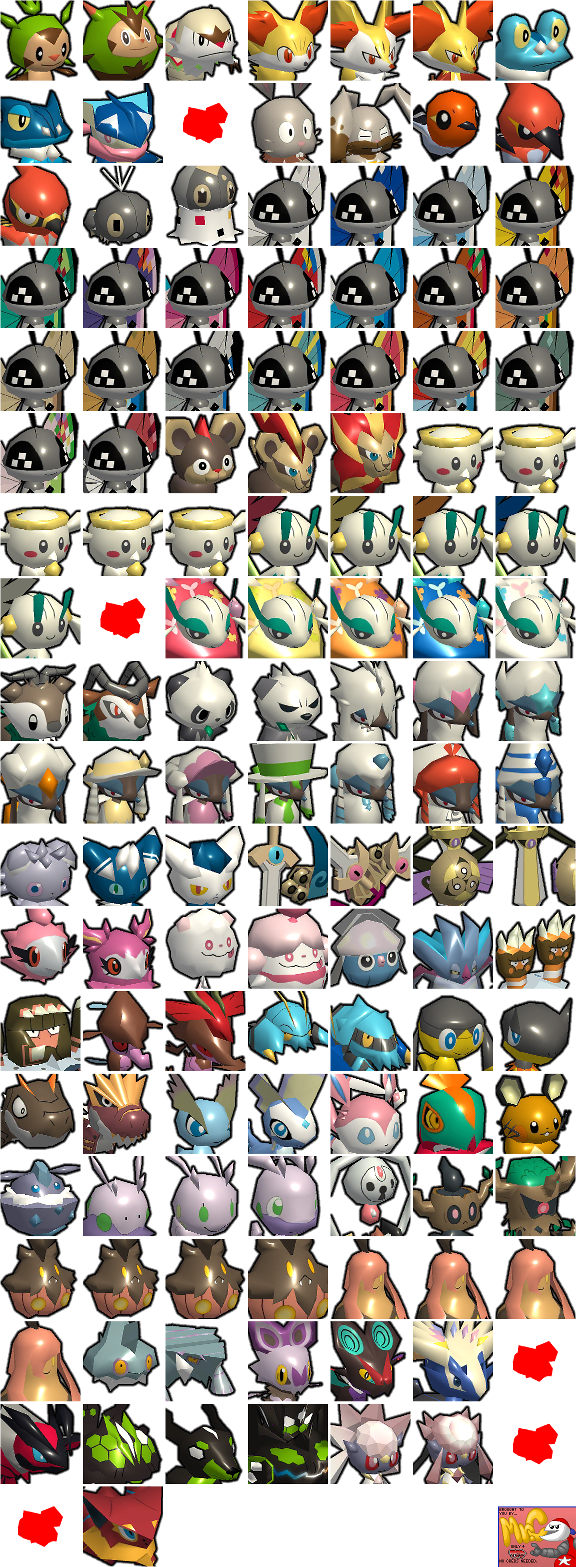 Pokémon Rumble Rush - Pokémon Icons (6th Generation)