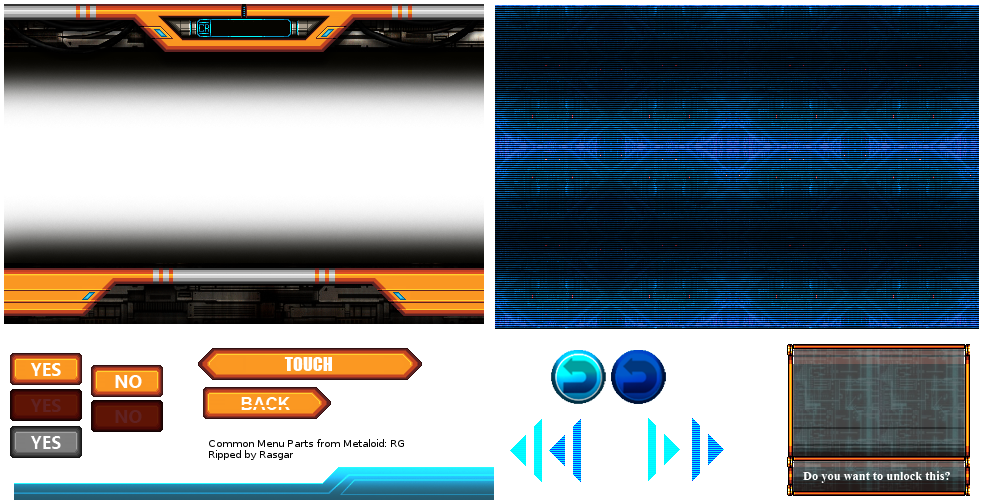 Metaloid: Reactor Guardian - Common Menu Parts