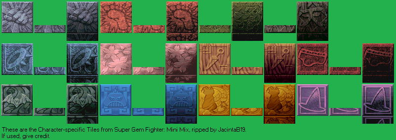 Super Gem Fighter Mini Mix / Pocket Fighter - Tiles