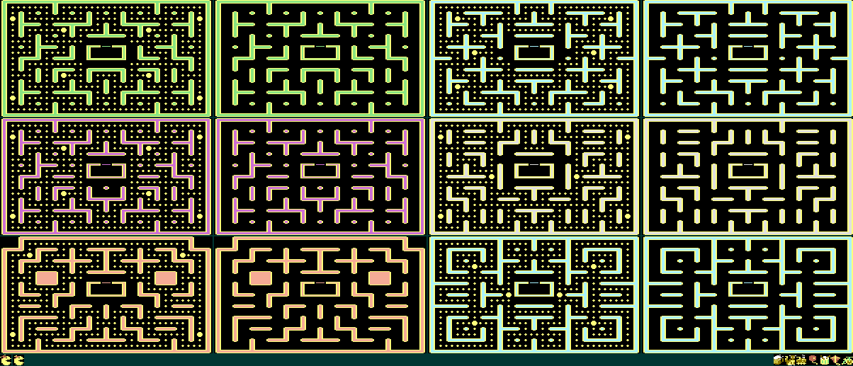 Jr. Pac-Man - Mazes