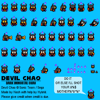 Sonic the Hedgehog Customs - Dark Chaos Chao (Tiny Chao Garden-Style)