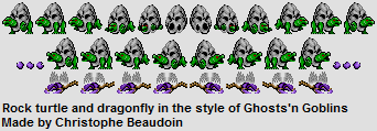 Ghosts'n Goblins Customs - Rock Turtle & Dragonfly (Ghosts'n Goblins-Style)