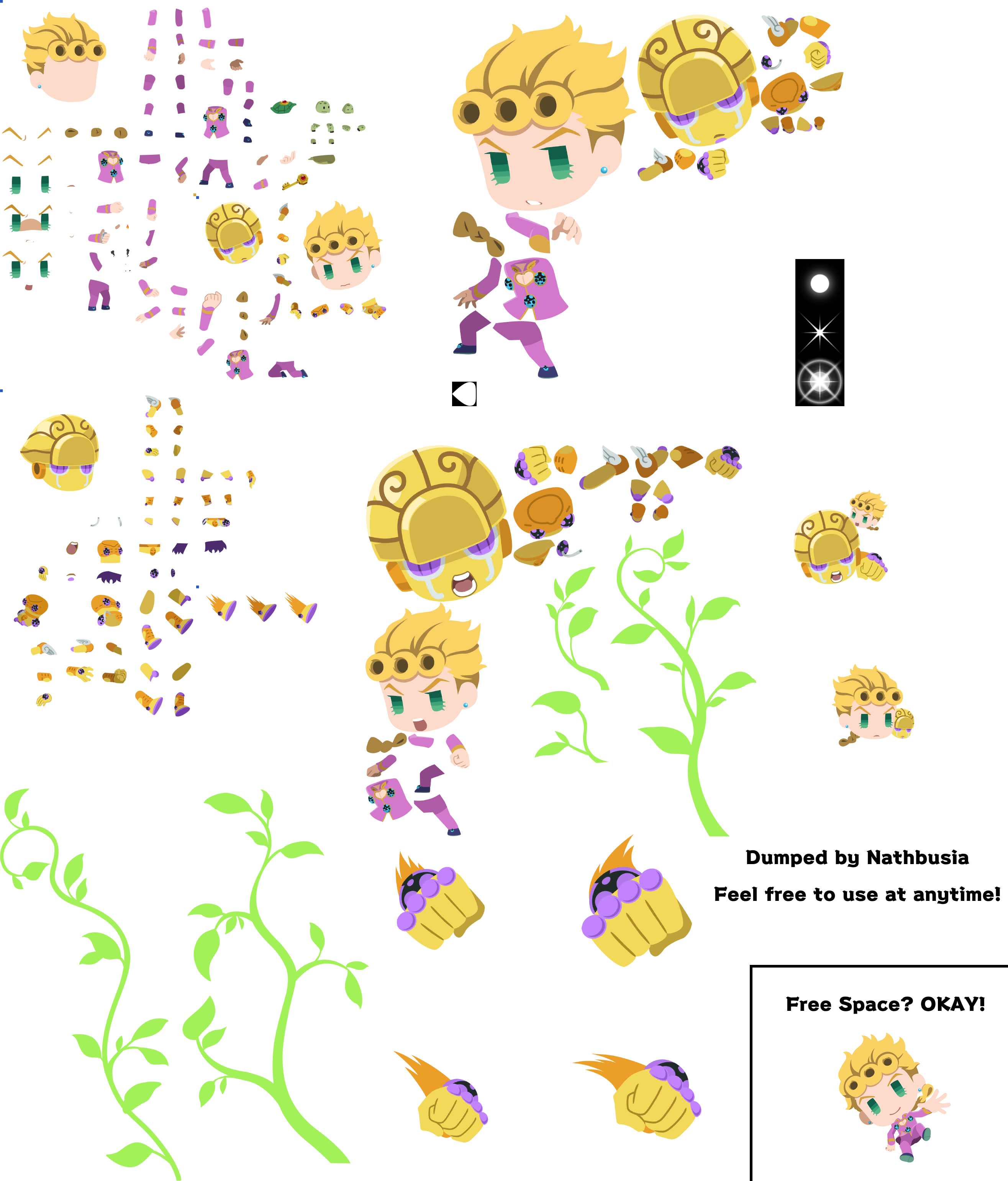 Giorno Giovanna & Gold Experience (Resolve to open a path)