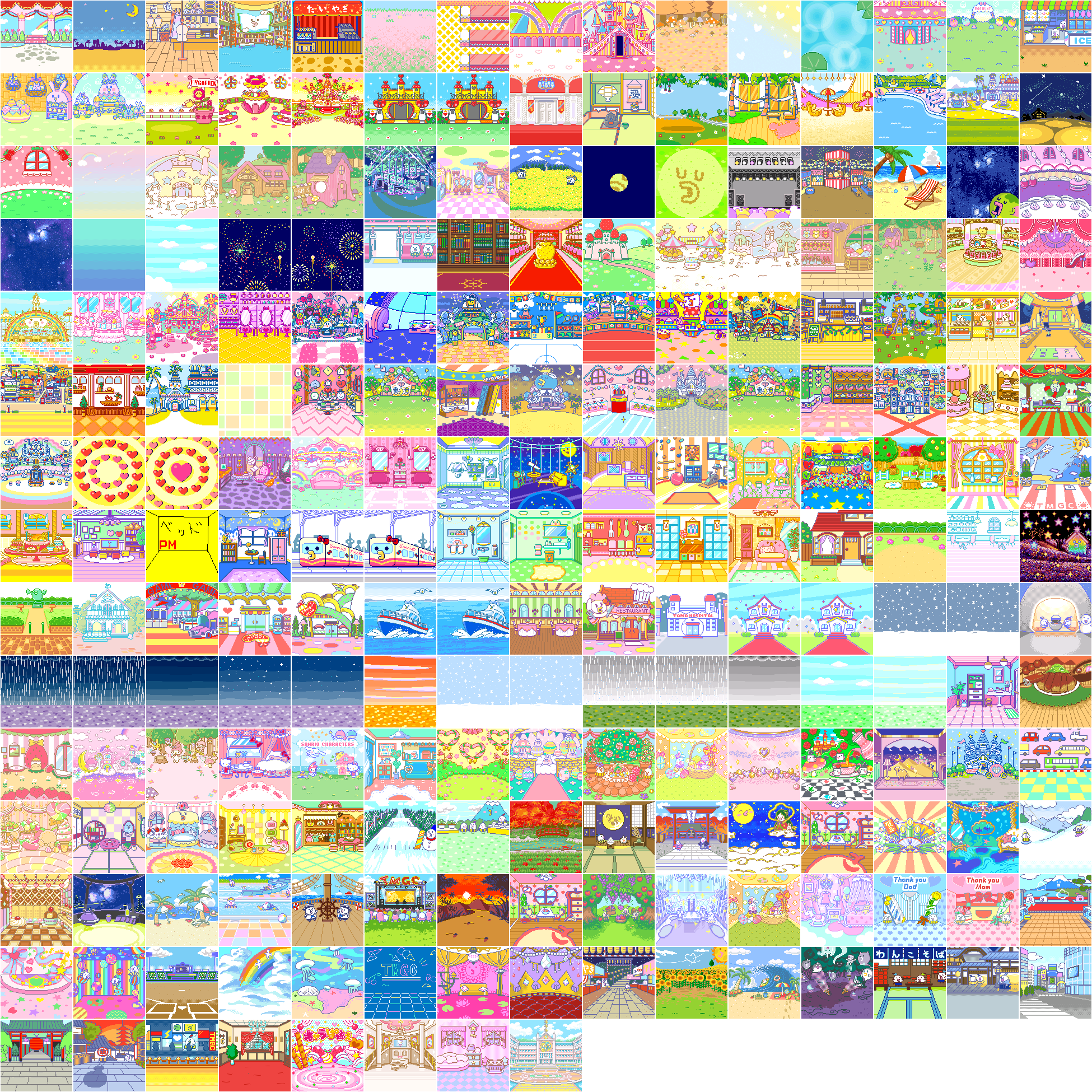 Tamagotchi On - Backgrounds