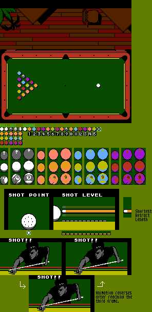 Exciting Billiard (JPN) - General Sprites (Multiplayer)