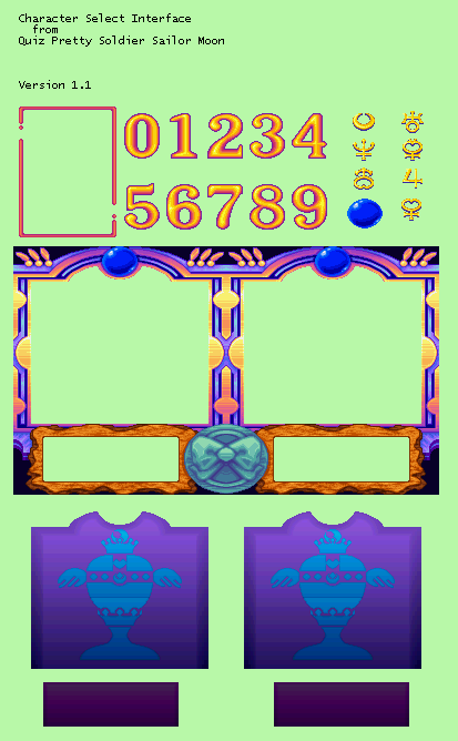 Quiz Pretty Soldier Sailor Moon (JPN) - Character Select Interface