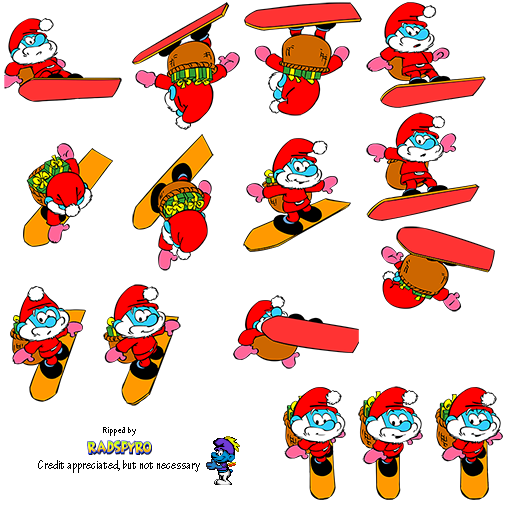 Smurfy Snowboard - Papa Smurf