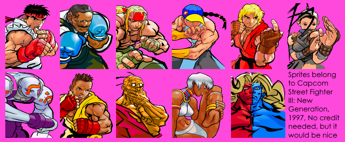 Street Fighter III: New Generation - Portraits