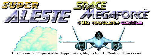 Super Aleste / Space Megaforce - Title Screen