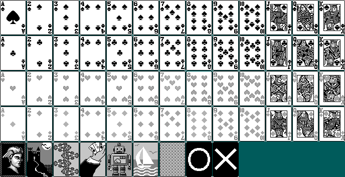 Solitaire - Cards (CE 2.0) (Monochrome)