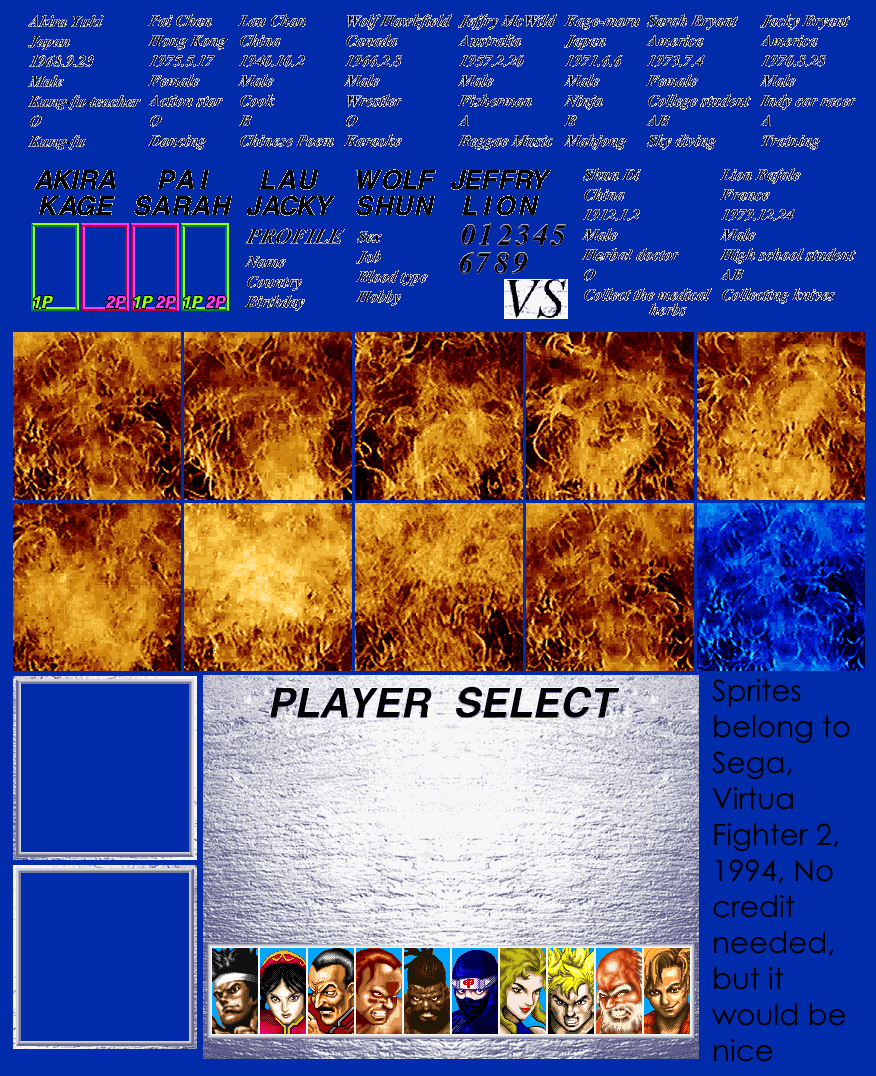 Virtua Fighter 2 - Fighter Select