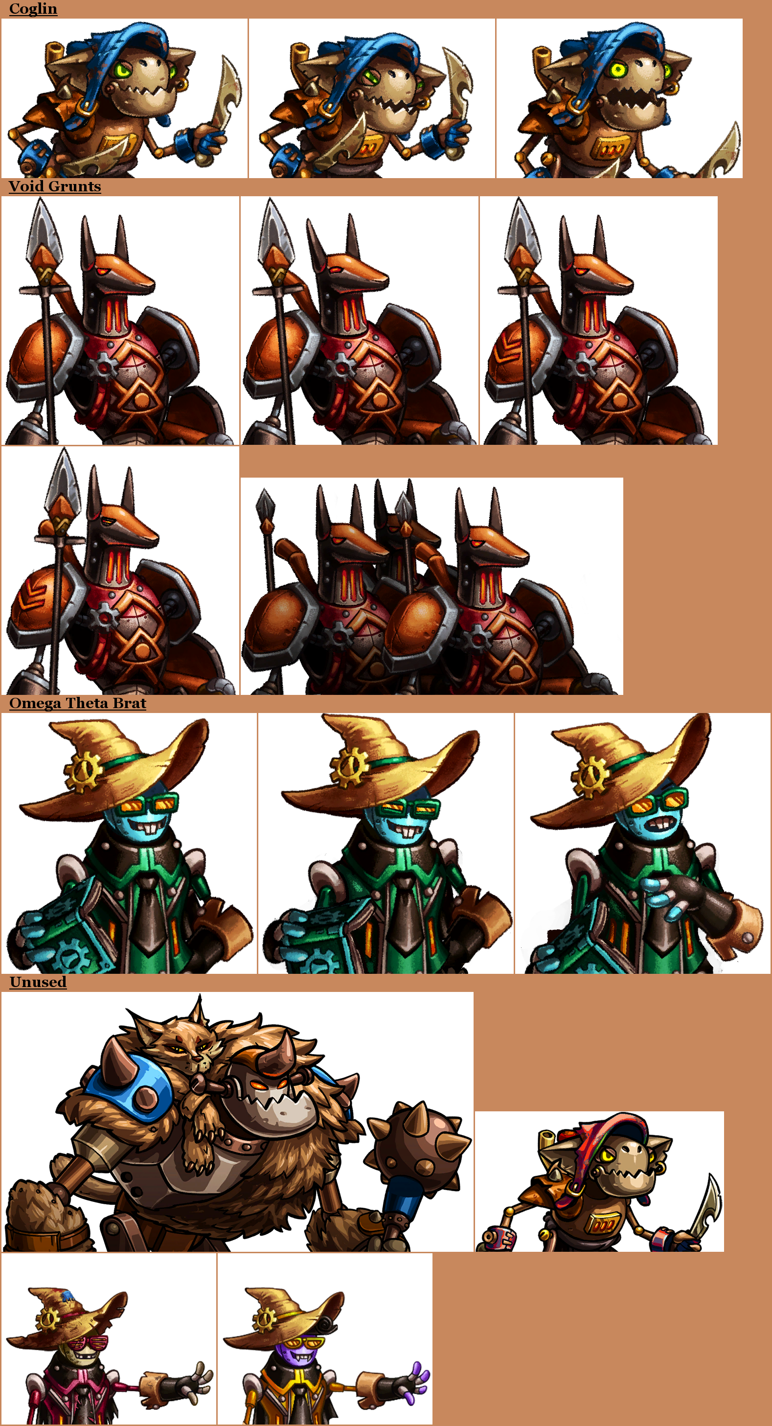 SteamWorld Quest - Enemy Portraits