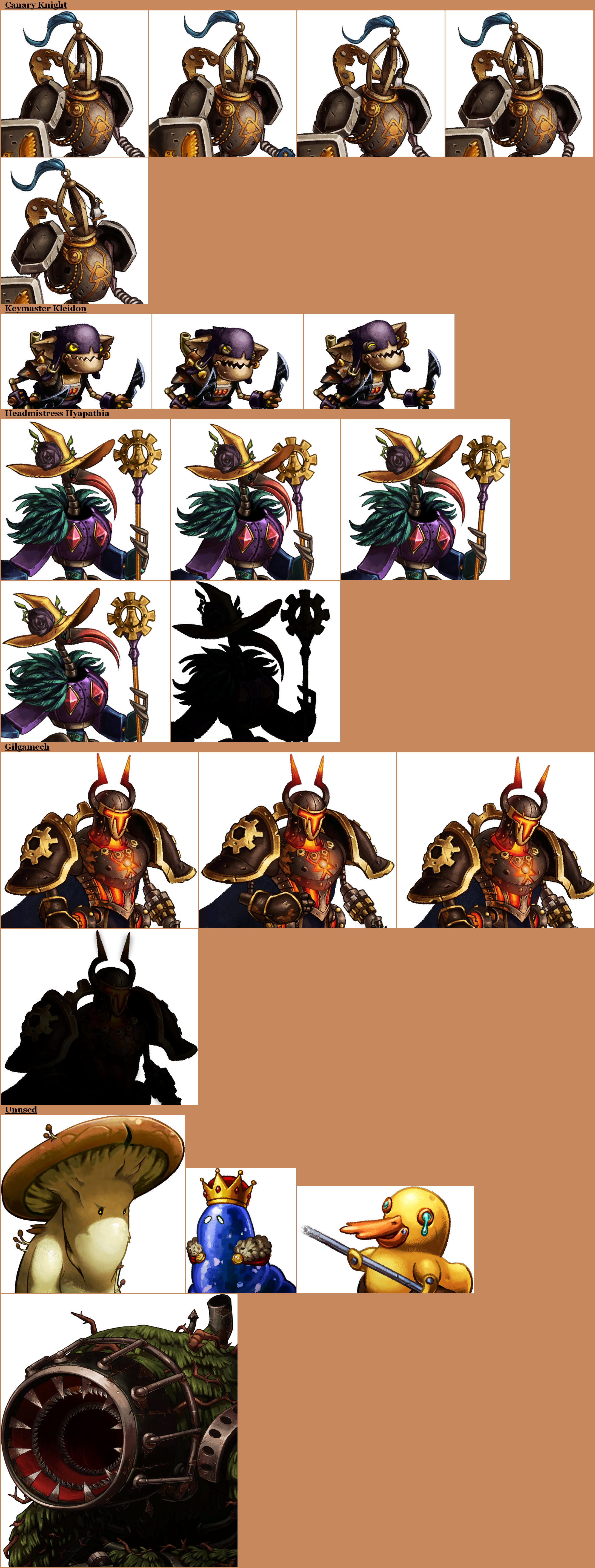 SteamWorld Quest - Boss Portraits