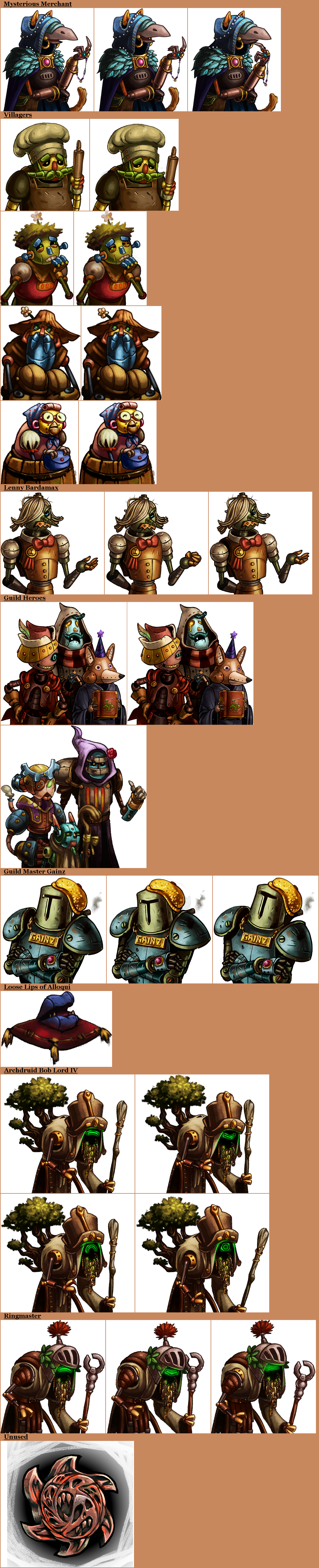 SteamWorld Quest - NPC Portraits