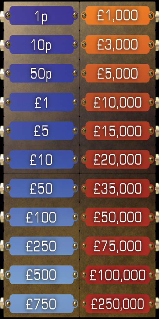 Deal or No Deal: The Official PC Game - main_board