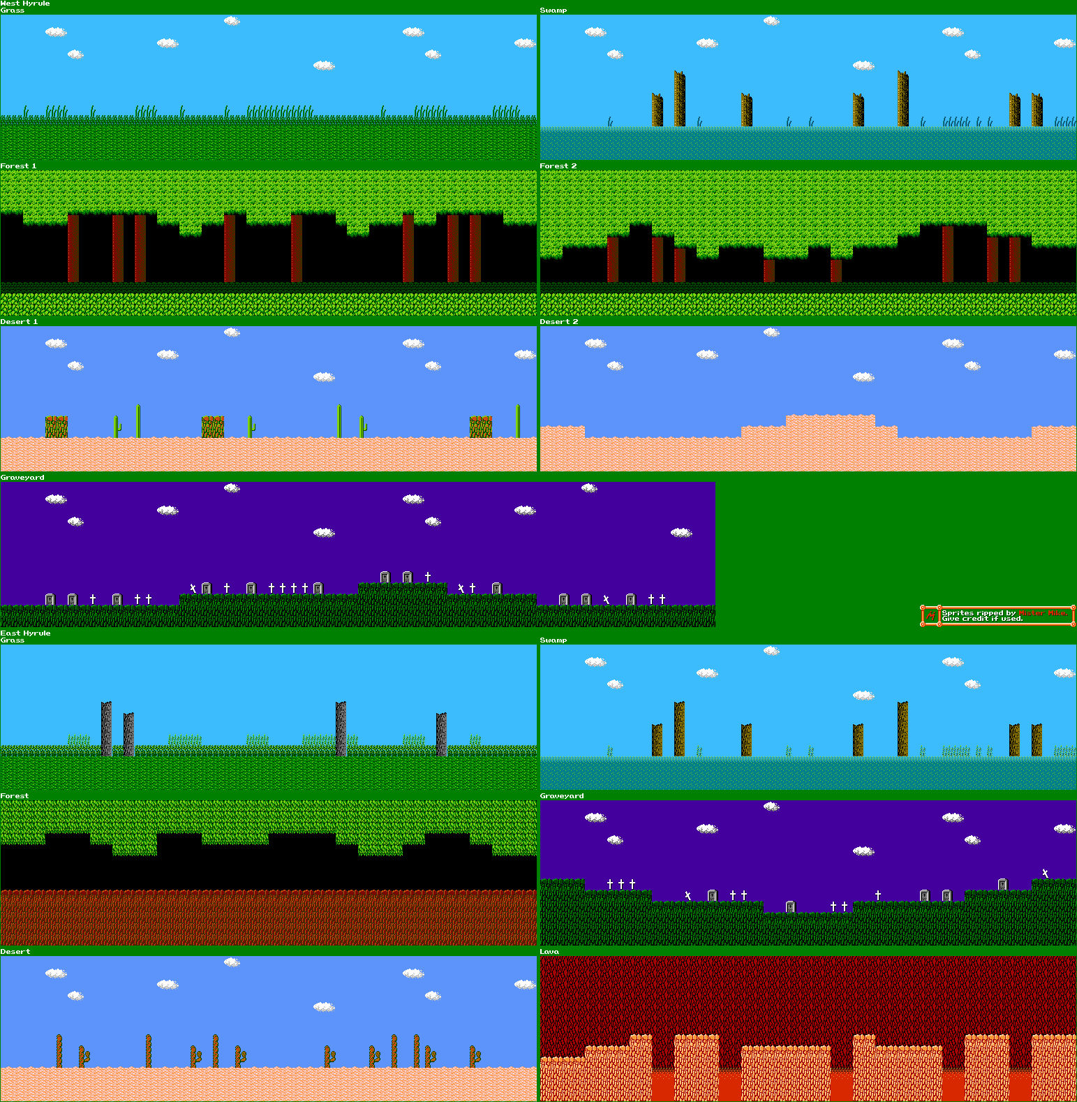 Zelda 2: The Adventure of Link - Wild Encounters: Multiple Screens