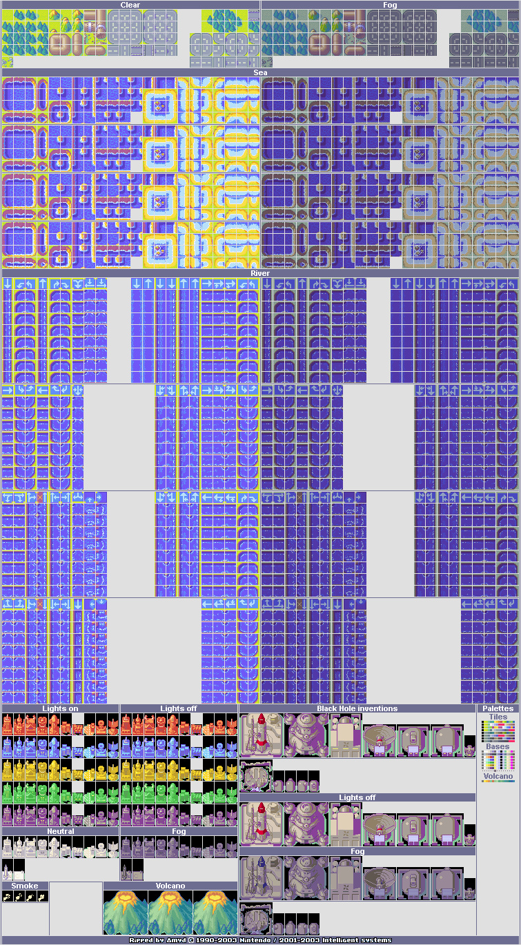 Advance Wars 2: Black Hole Rising - Tileset (Normal)