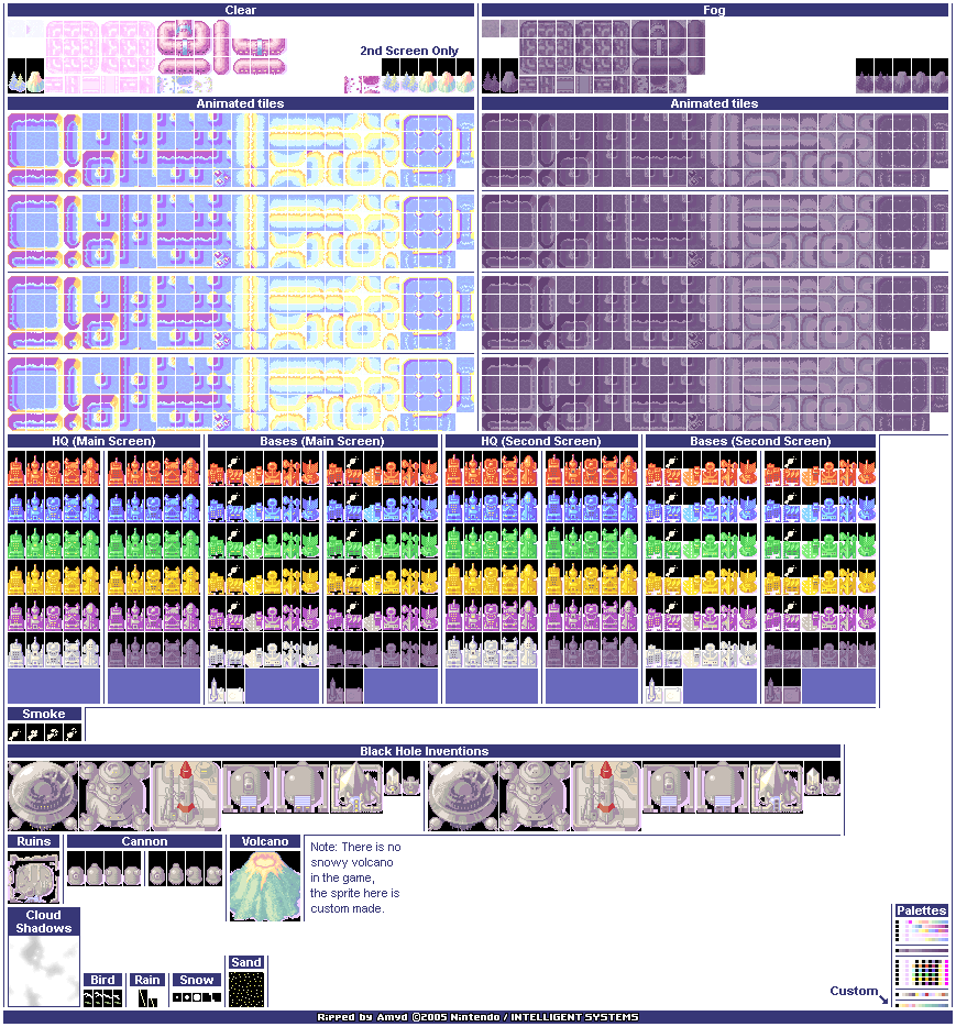 Advance Wars: Dual Strike - Tileset (Snow)