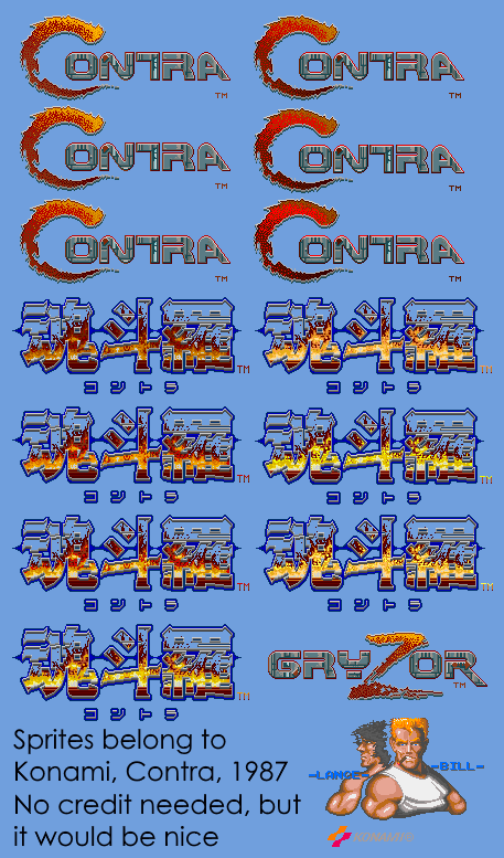 Contra - Title Screen