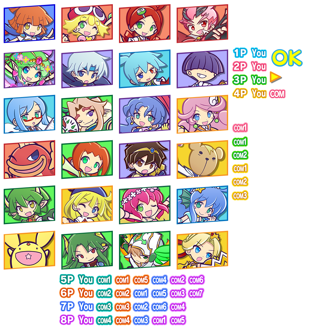 Puyo Puyo Champions - Character Select