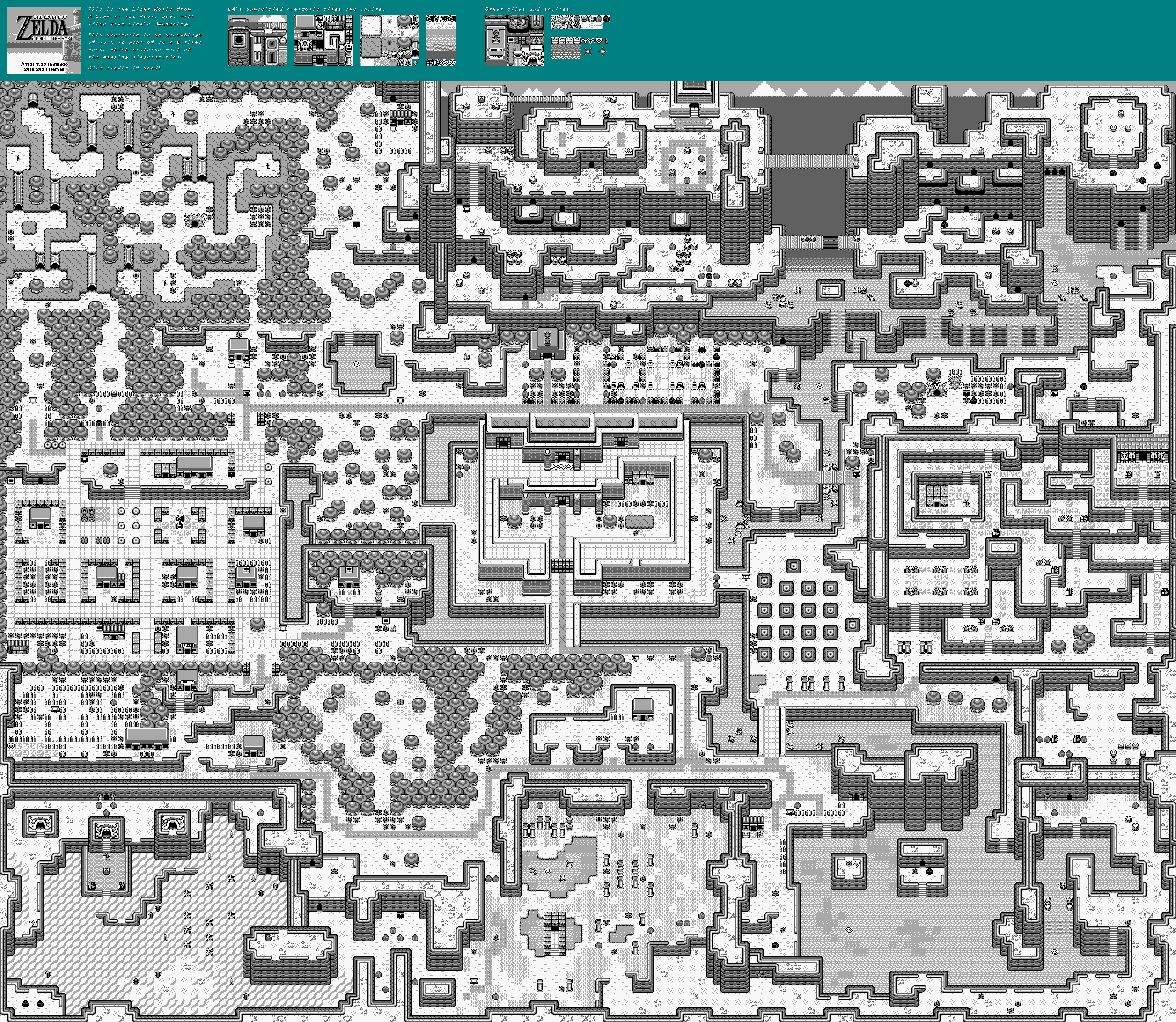 A Link to the Past Light World (Zelda Game Boy-Style)
