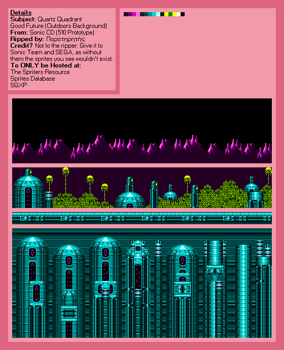 Sonic the Hedgehog CD (Prototype) - Quartz Quadrant (Good Future, Outdoors) (510 Prototype)