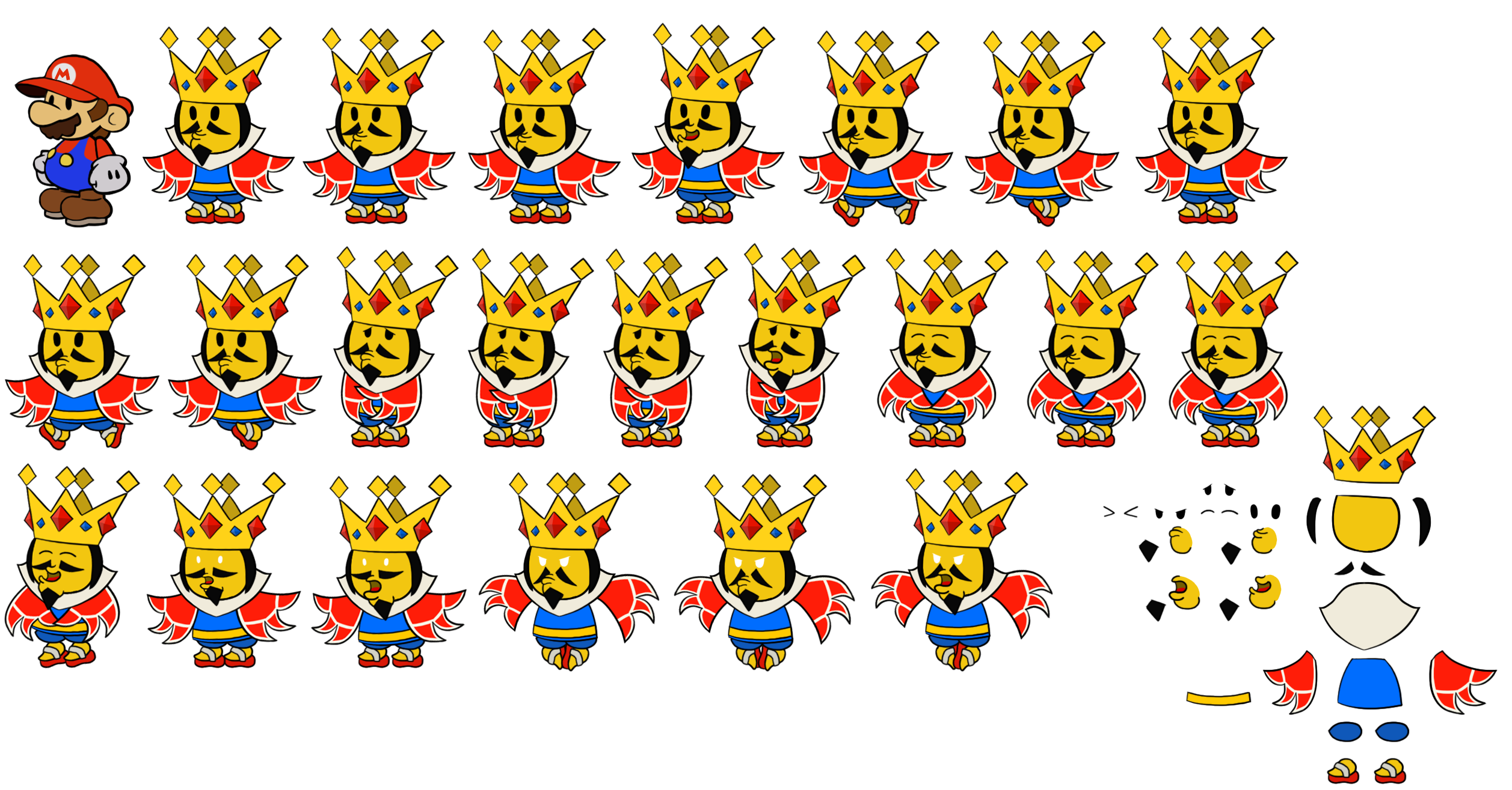 Paper Mario Customs - King Sammer (Paper Mario-Style)
