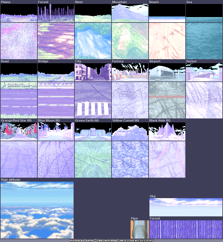 Advance Wars: Dual Strike - Battle Backgrounds (Snow)