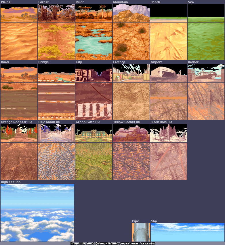 Advance Wars: Dual Strike - Battle Backgrounds (Wasteland)