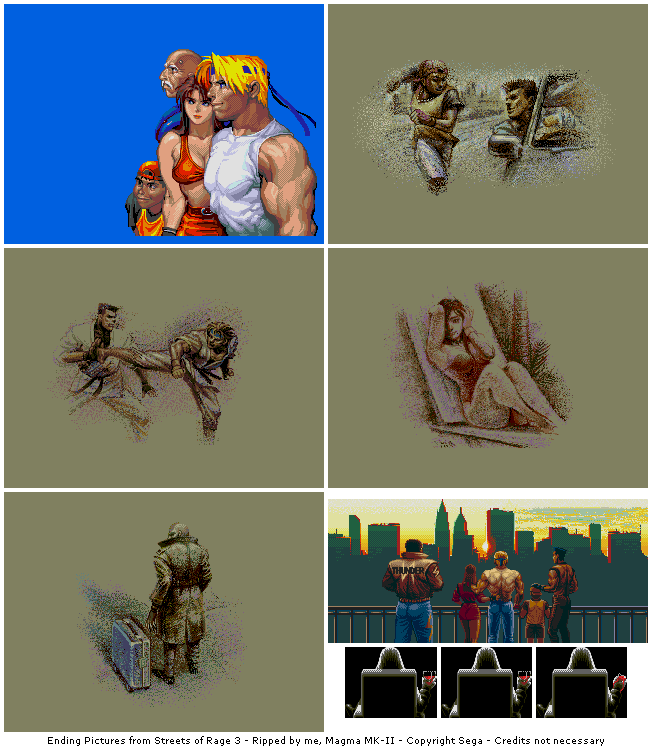 Streets of Rage 3 - Ending Pictures (JPN)