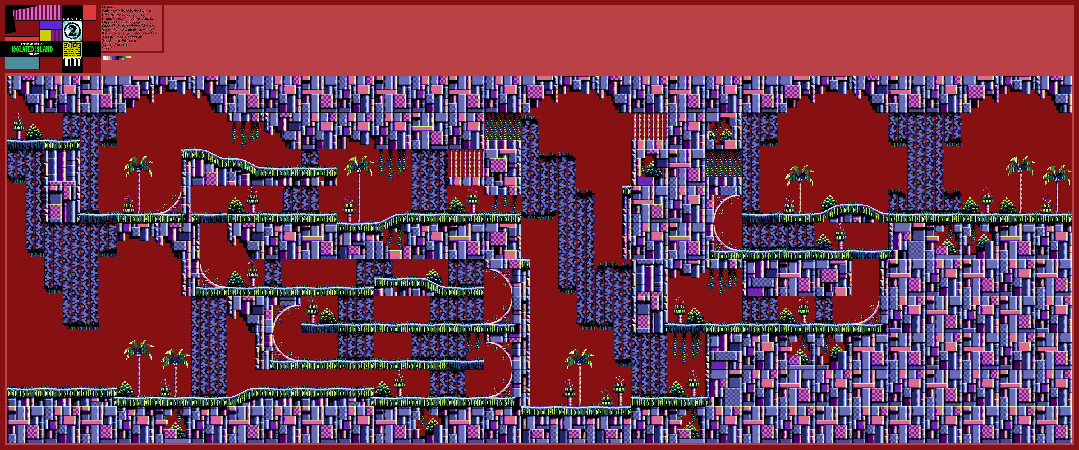 Knuckles' Chaotix (32X) - Isolated Island (Intro) Level 2 (Morning)