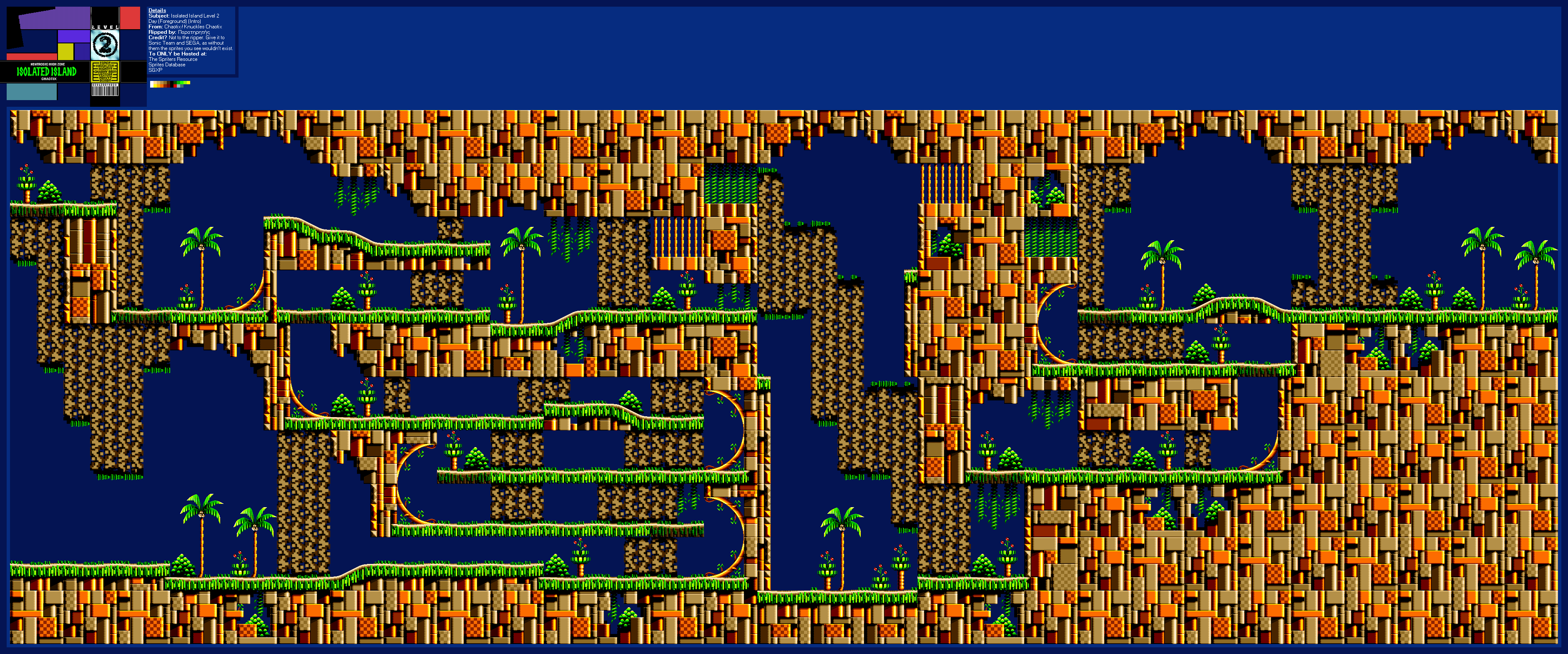 Knuckles' Chaotix (32X) - Isolated Island (Intro) Level 2 (Day)