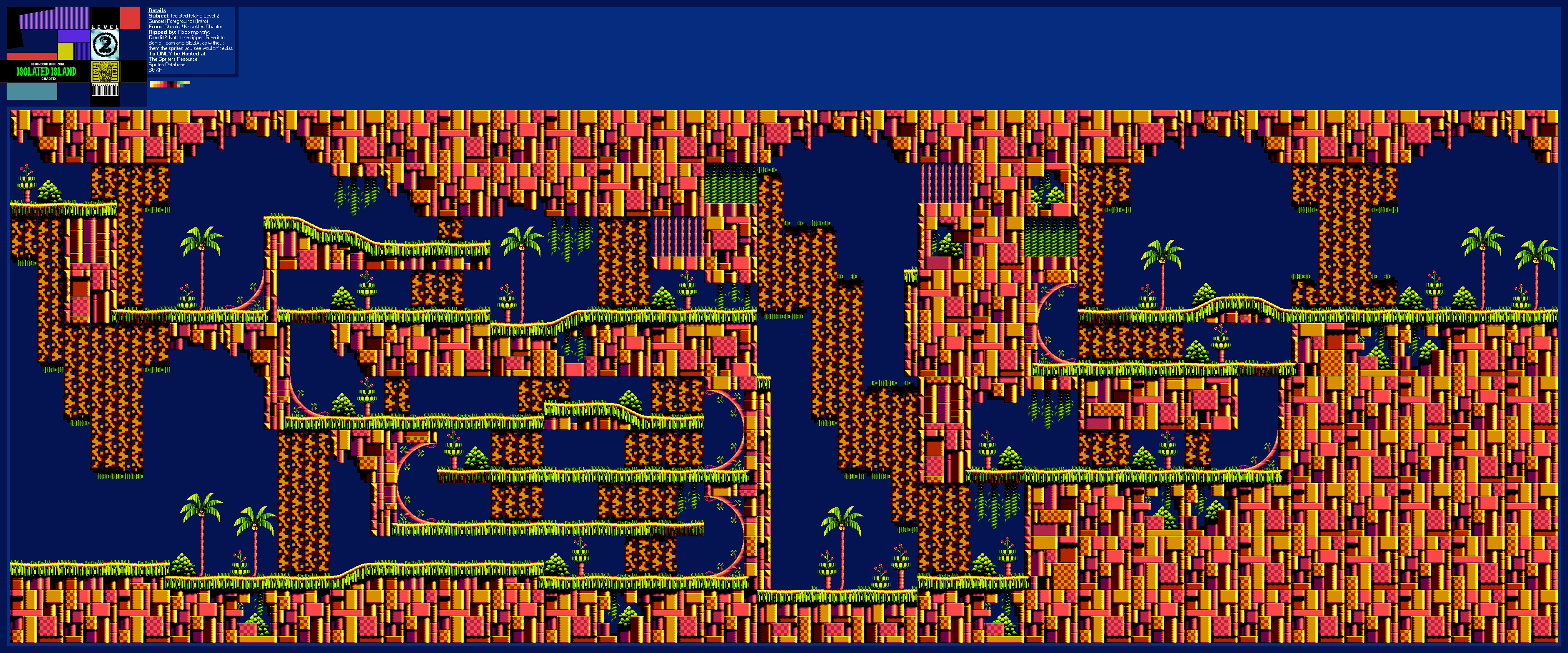 Knuckles' Chaotix (32X) - Isolated Island (Intro) Level 2 (Sunset)