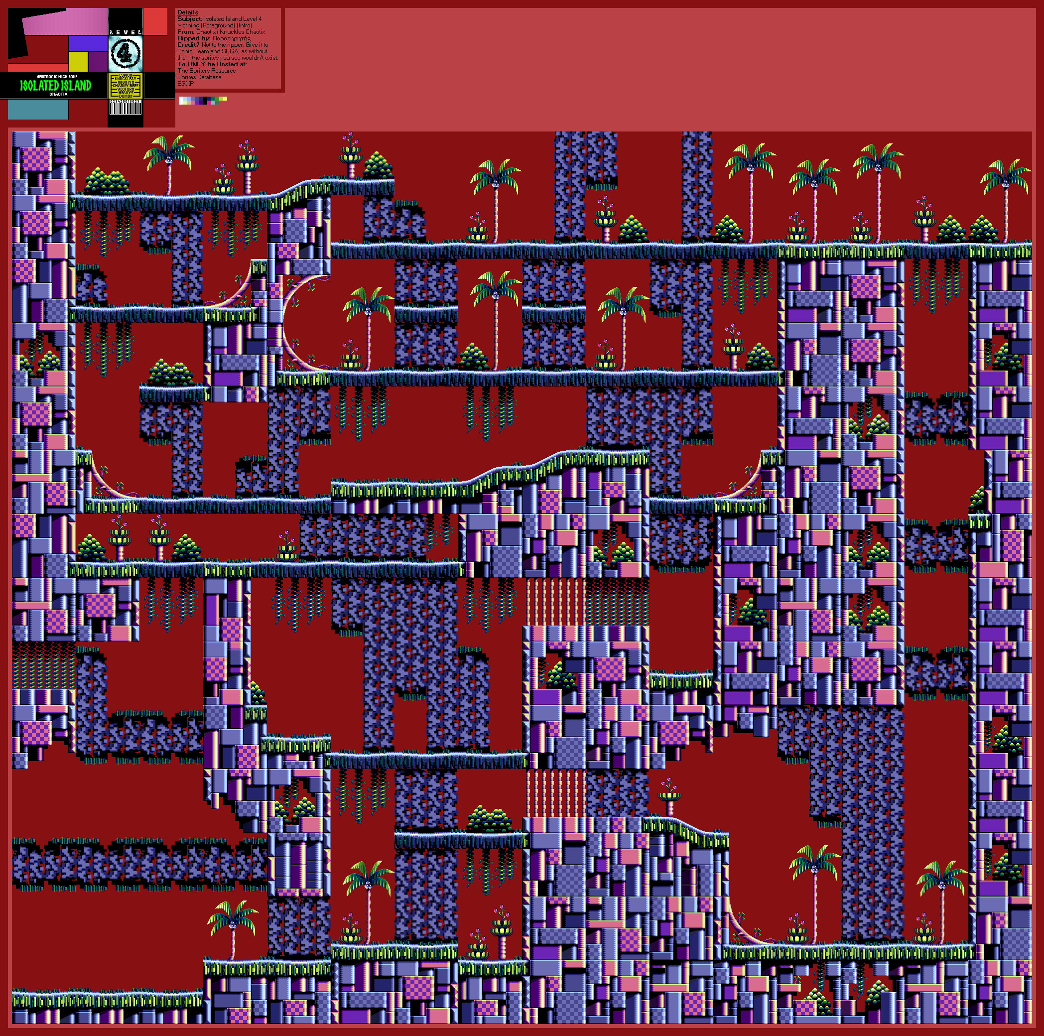 Knuckles' Chaotix (32X) - Isolated Island (Intro) Level 4 (Morning)