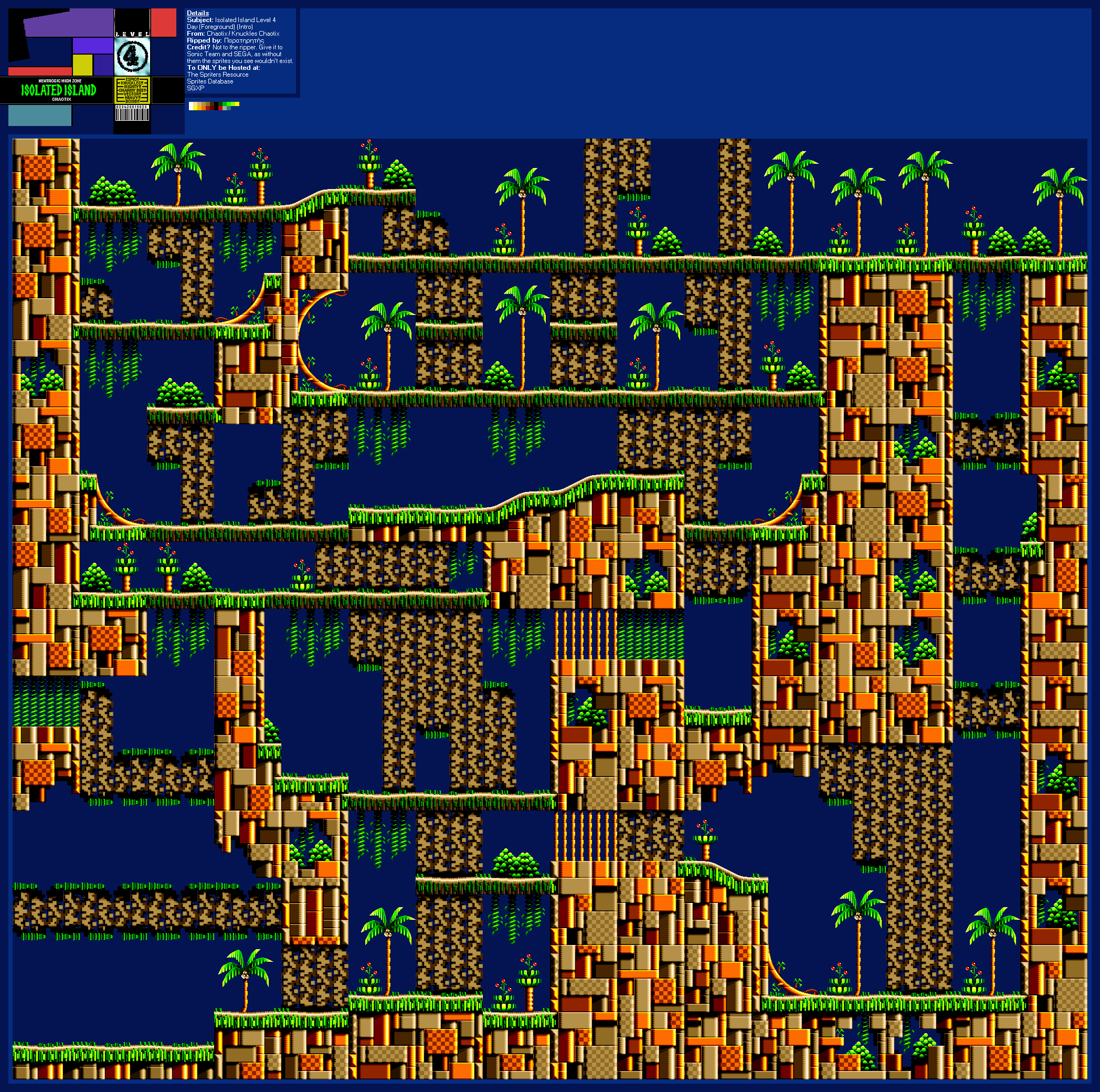 Knuckles' Chaotix (32X) - Isolated Island (Intro) Level 4 (Day)