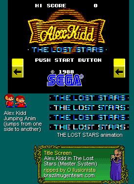 Alex Kidd: The Lost Stars - Title Screen