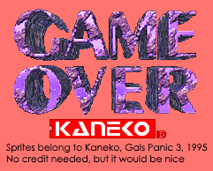 Gals Panic 3 - Game Over Screen