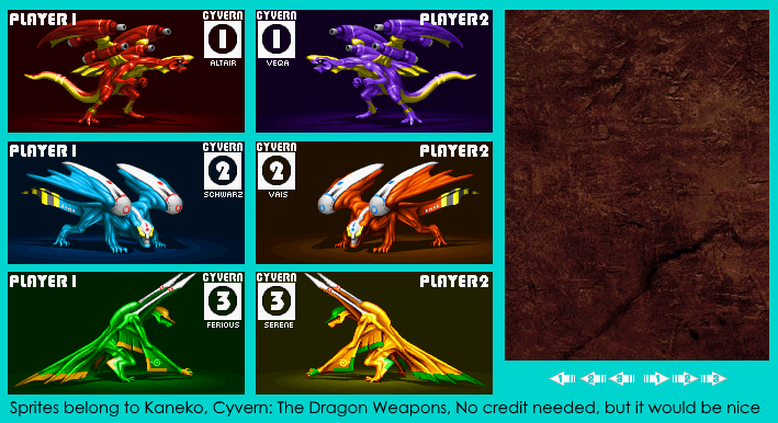 Cyvern: The Dragon Weapons - Dragon Select