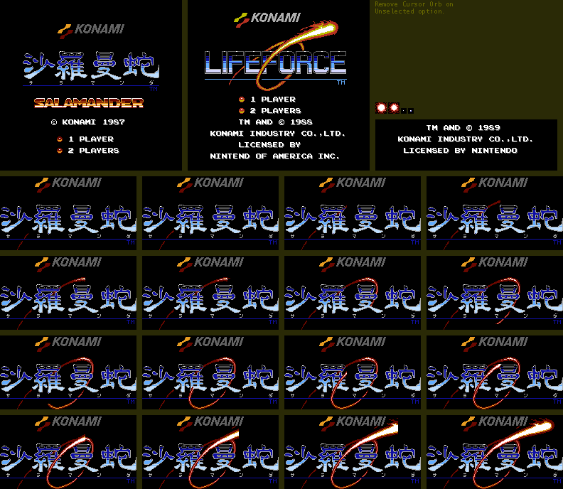 Life Force / Salamander - Title Screen