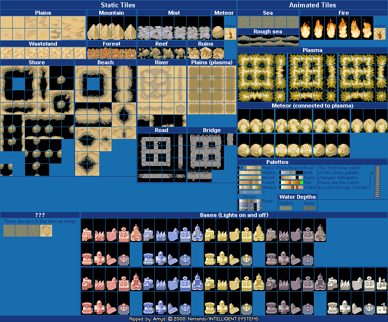 Advance Wars: Days of Ruin - Tileset (Desert)