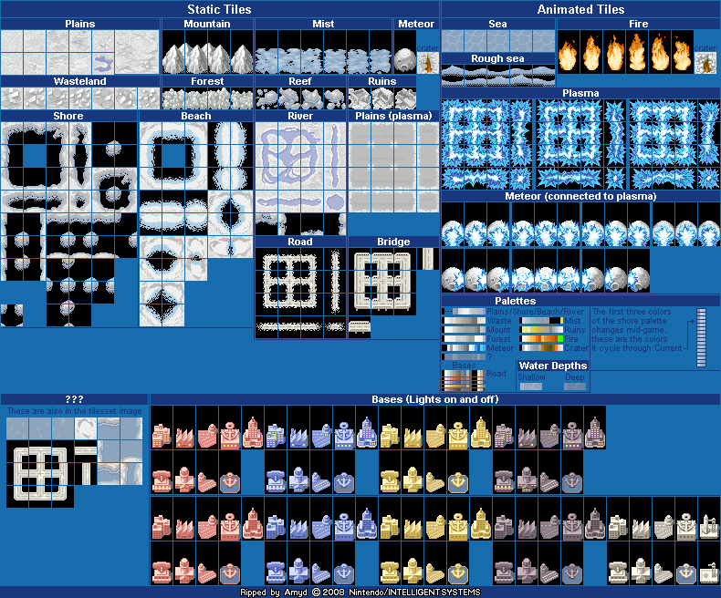 Advance Wars: Days of Ruin - Tileset (Snow)