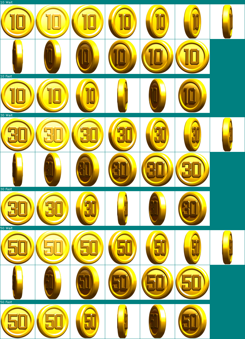 10, 30 & 50 Coins (NSMBU)