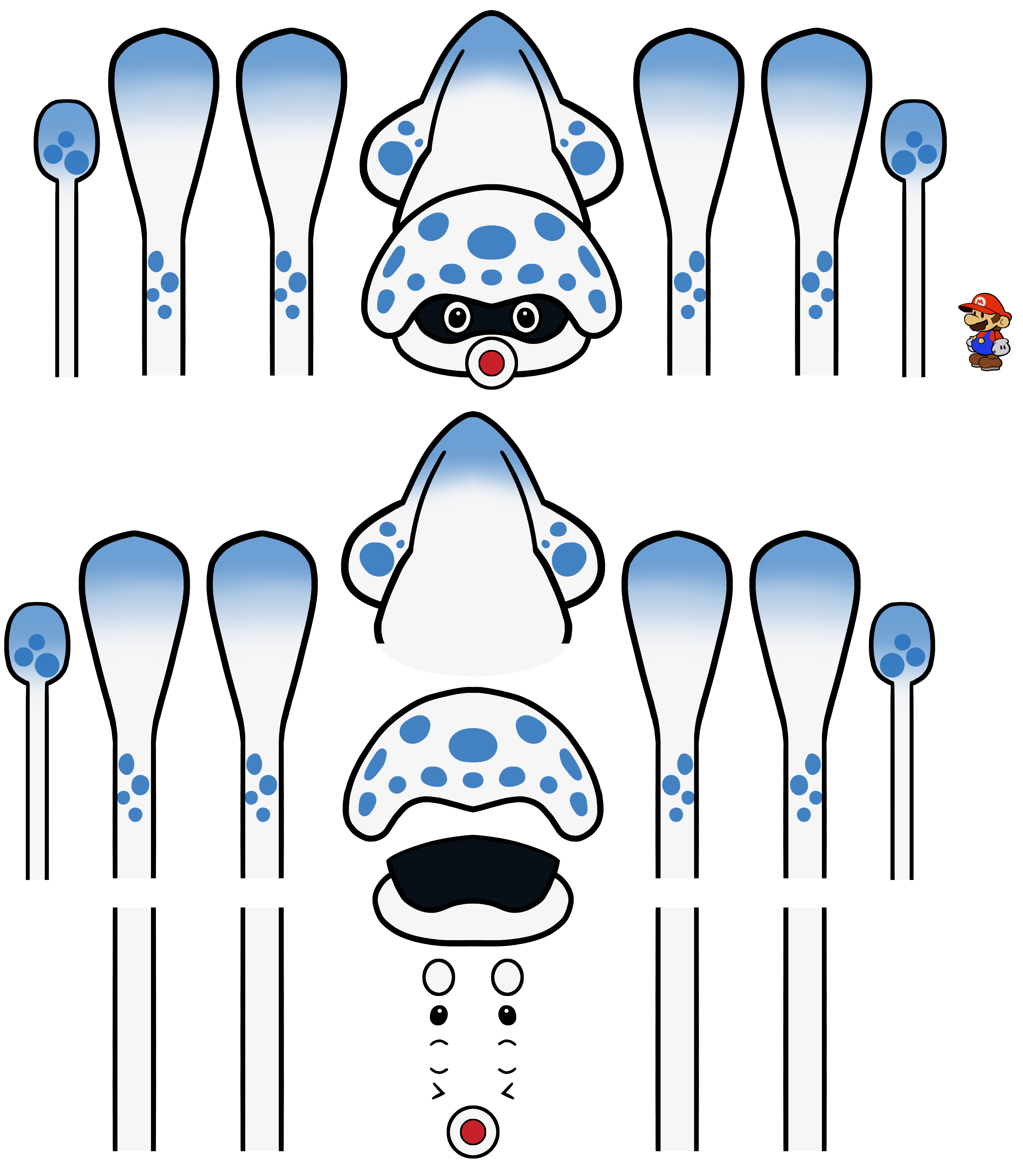 Gooper Blooper (Paper Mario-Style)