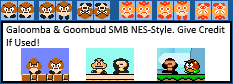 Galoomba & Goombud (Super Mario Bros. 1 NES-Style)